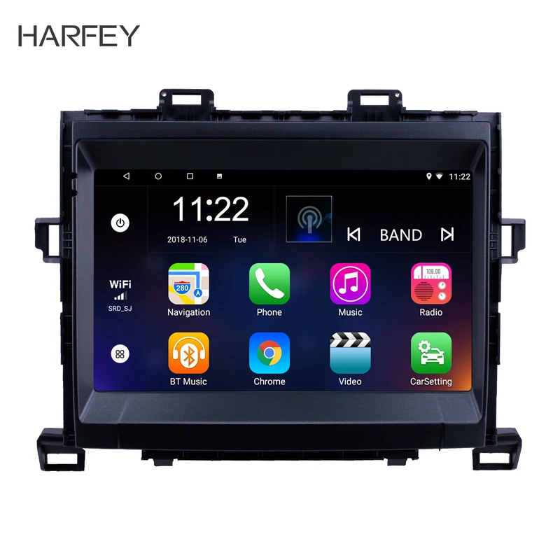 Автомобильный мультимедийный плеер Harfey 2 Din 8 дюймов GPS радио для автомобиля Android 10