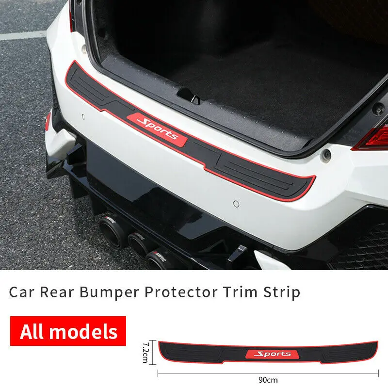 car accessories Rubber Car Rear Bumper Protector Trim Strip Trunk Sill