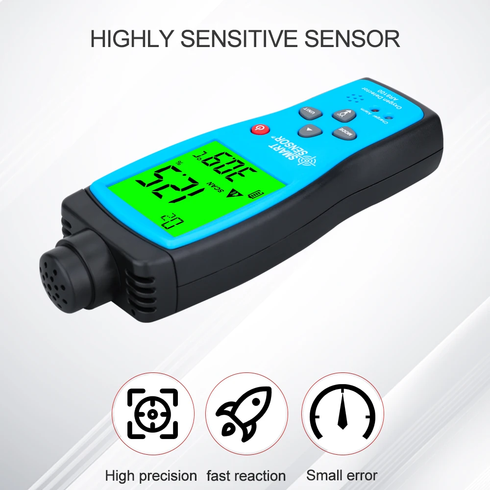 デジタル酸素濃度計,2つのガスセンサー,光アラーム,温度液晶ディスプレイ付き AliExpress