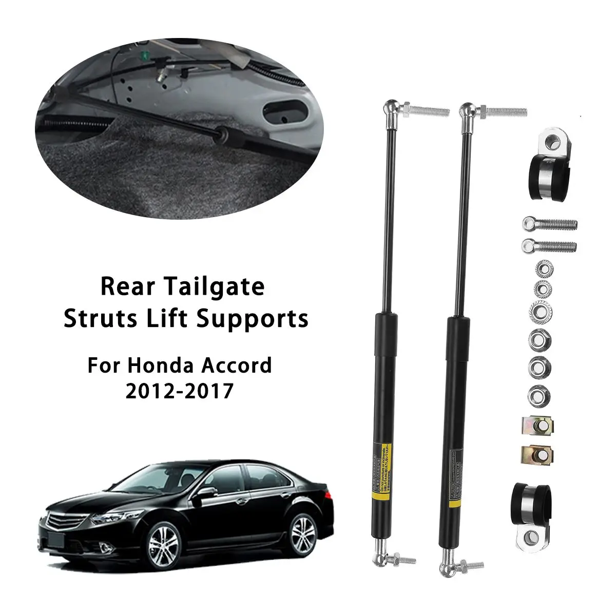 

2X Rear Trunk Tail Gate Tailgate Gas Spring Shock Lift Struts Support Rod For Honda Accord 2012 2013 2014 2015 2016 2017 9th