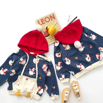 

Tonytaobaby New Style for Autumn and Winter Cute Cotton Chicken Blue Cotton Kids Hoodies