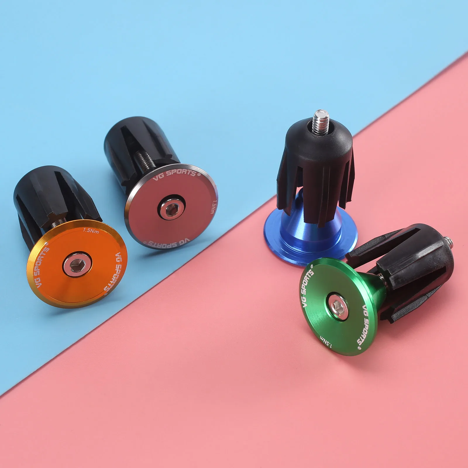 1 Pair Bicycle Grip Handlebar End Cap Aluminium Alloy Lock MTB Mountain Handle Bar Grips End Plugs for Bike Handlebar Accessory