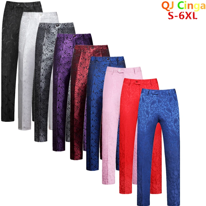 Suit Pants Business Office Trousers Wedding Party Dress Pants Big Size Slacks S-6XL Royal Blue White Black Red Pantalones Hombre business pants suit pants men pants