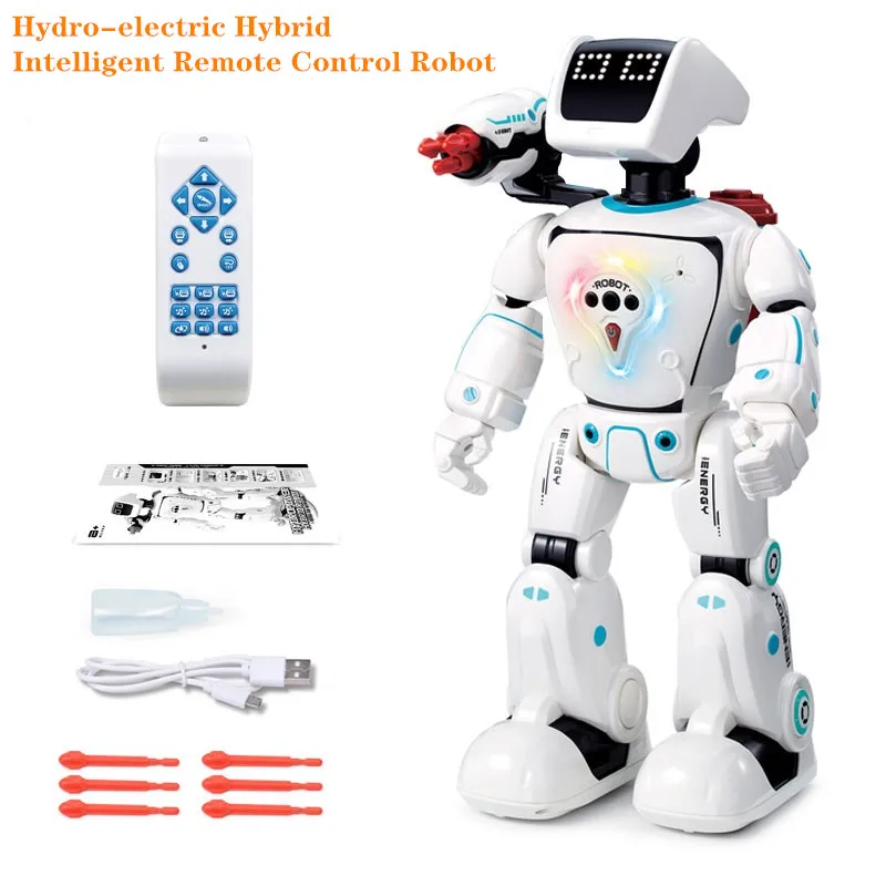 

Hydro-electric Hybrid Smart Robot toy Intelligent voice Conversation Gesture Sensing Battle Mode RC Robot Toys for children gift