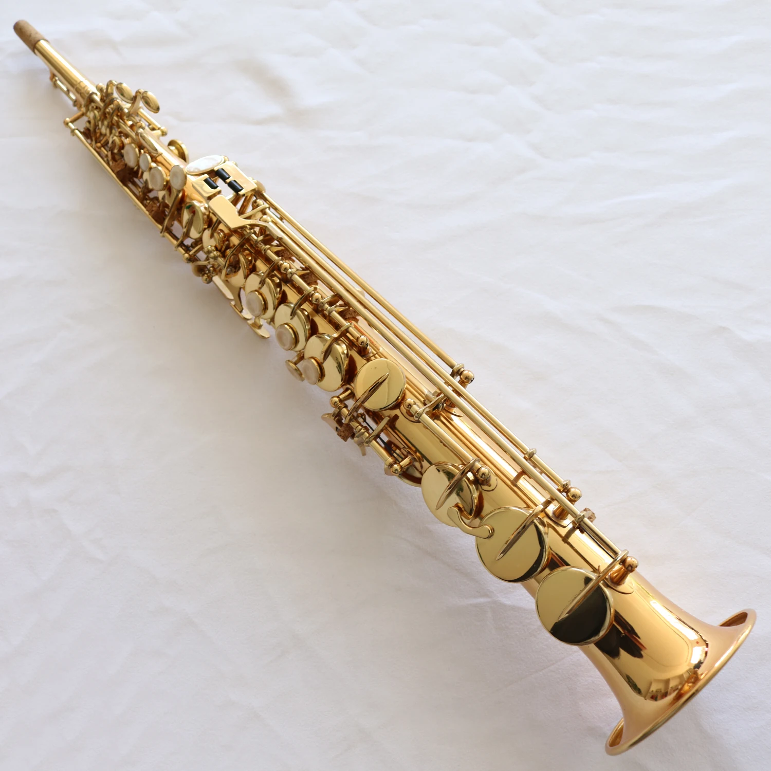 

New French Soprano Saxophone Mark VI Gold Lacquer Intermediate Saxophone Soprano Musical Instruments Professional Included Case
