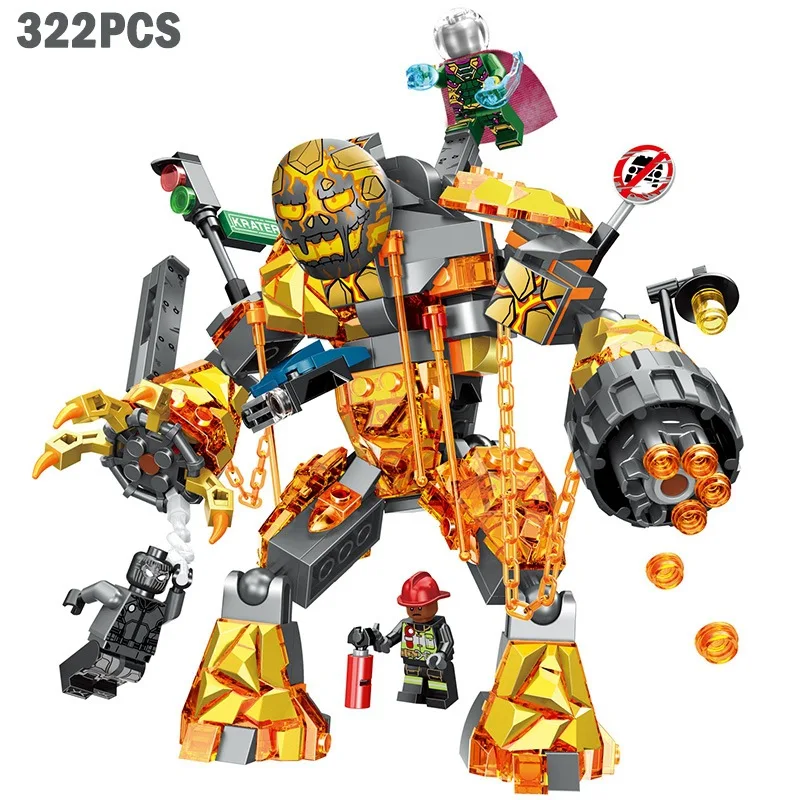 

322pcs Heroic Expedition Spider-Man War Fireman Building-block Toys Compatible with Legoinglys DIY Educating Children Christmas