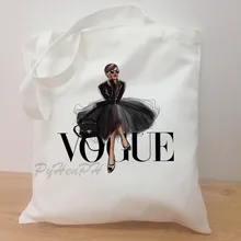 Vogue печати Для женщин Холст Большие Ёмкость Винтаж Harajuku Мультфильм Повседневное Наплечная Сумка; трендовая Стиль сумка-мешок Для женщин сумка для покупок