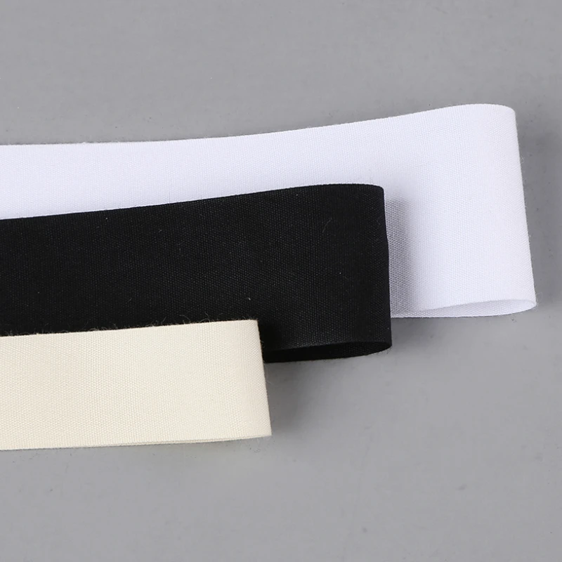 Black White Beige Plain Cotton Binding Ribbon Webbing Tape Trimming For Packing garment Accessories Handmade DIY 5yd/lot ribbon decoration webbing craft supplies ribbon supplies cotton ribbon wrapping ribbon sewing ribbon cotton webbing tapes