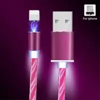 Магнитный usb-кабель 3 в 1, кабель для быстрой зарядки USB type-C, кабель Micro usb, кабель для мобильного телефона с углом обзора 360 градусов, инновационный стример - Цвет: Red