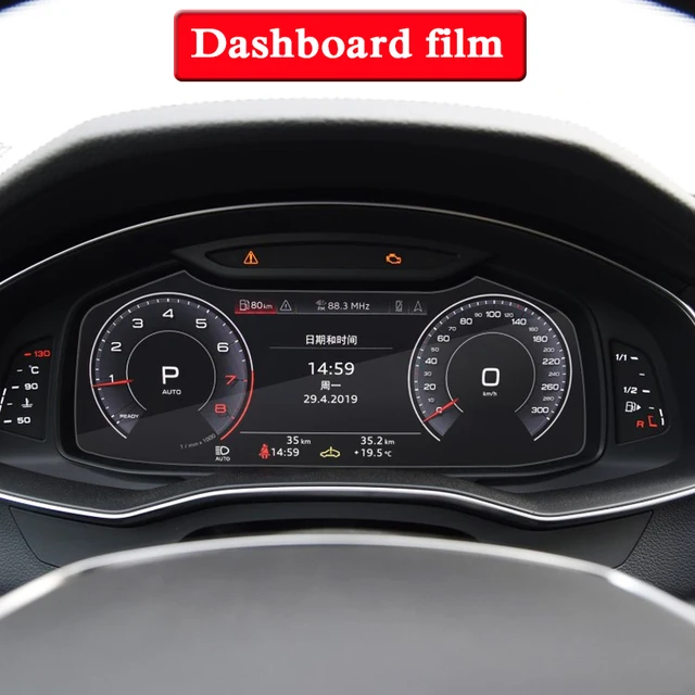 HKPKYK pour Audi A6 C8 4K 2018-2020, écran de Navigation GPS de Voiture  Film Tableau de Bord écran d'affichage en Verre Film Accessoires de  contrôle Climatique : : High-Tech