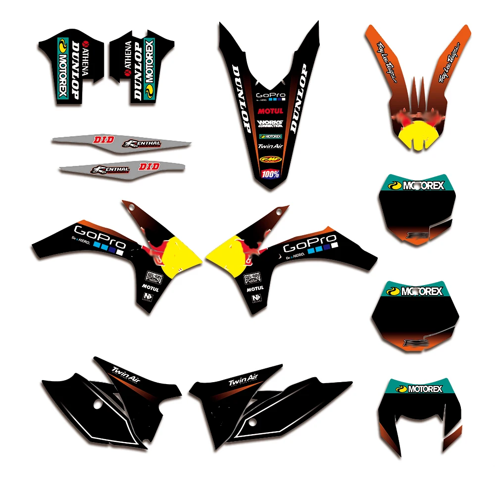 Customized Graphic Decals Stickers DECO KITS For KTM EXC 125 200 250 300 350 450 2012-2013 XC 2011 2012 2013