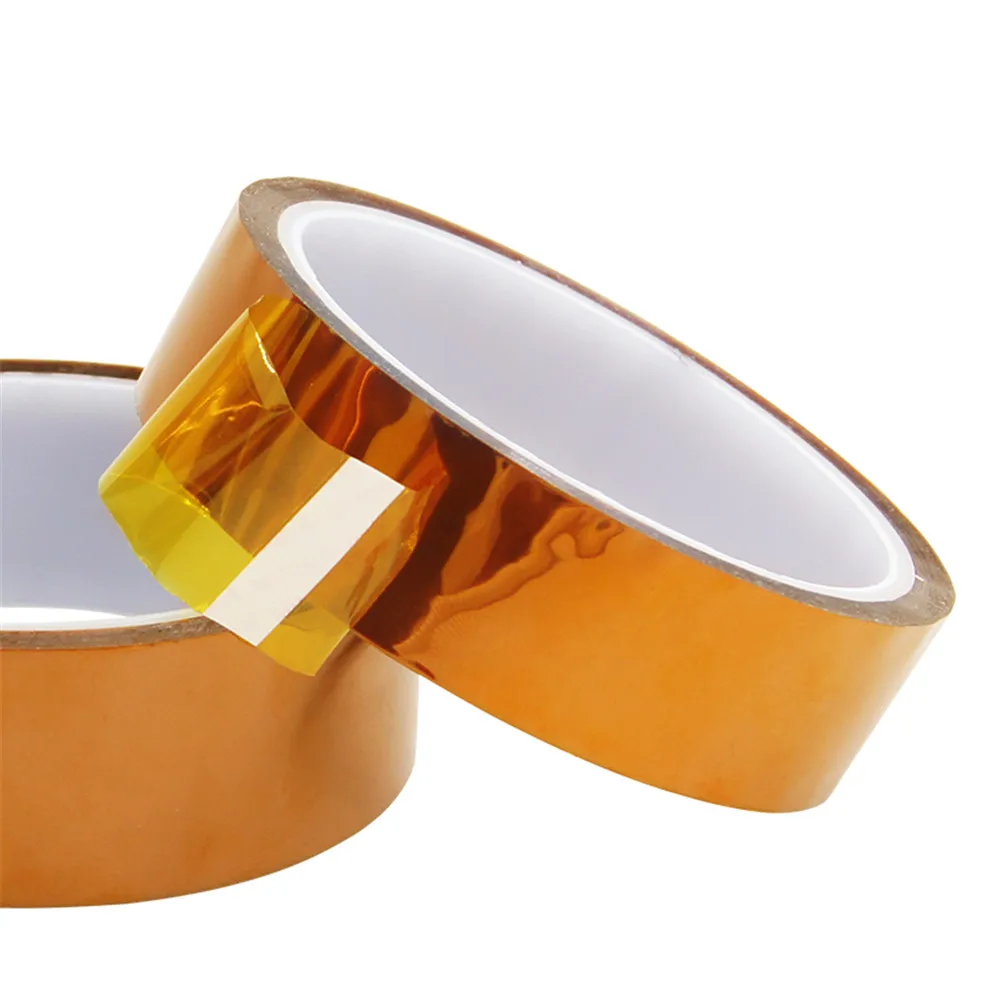 33m 100ft Kapton Adhesive Tape BGA High Temperature Heat Resistant Polyimide Gold for Electronic Industry 5/15/25mm