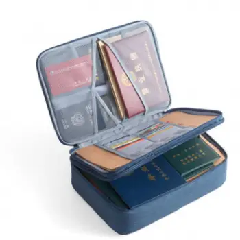 

2020 New Large-capacity double-layer document storage bag can be set as a trolley case travel passport bill document bag