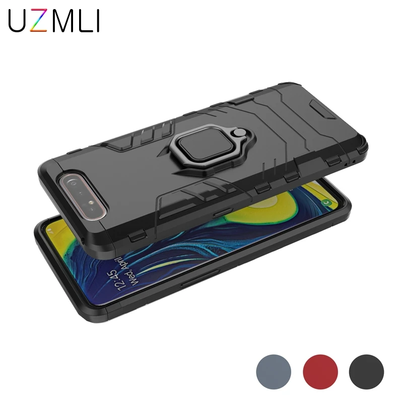 Для Galaxy M30S A71 A51 A90 5G A80 A70 A60 A50S A40 A20 A10 магнитное кольцо армированный жесткий чехол