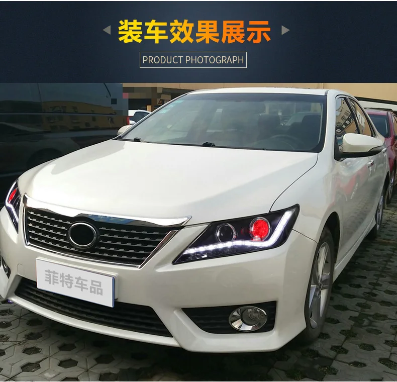Автомобильный Стайлинг для 2012- Camry фары светодиодная фара дальнего света Camry светодиодный DRL динамический поворотник hid фары аксессуары