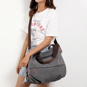 

One Shoulder Bag Women's Leisure Solid Color Spring and Summer hot Hand-held Messenger Fashion Women's Canvas Bag