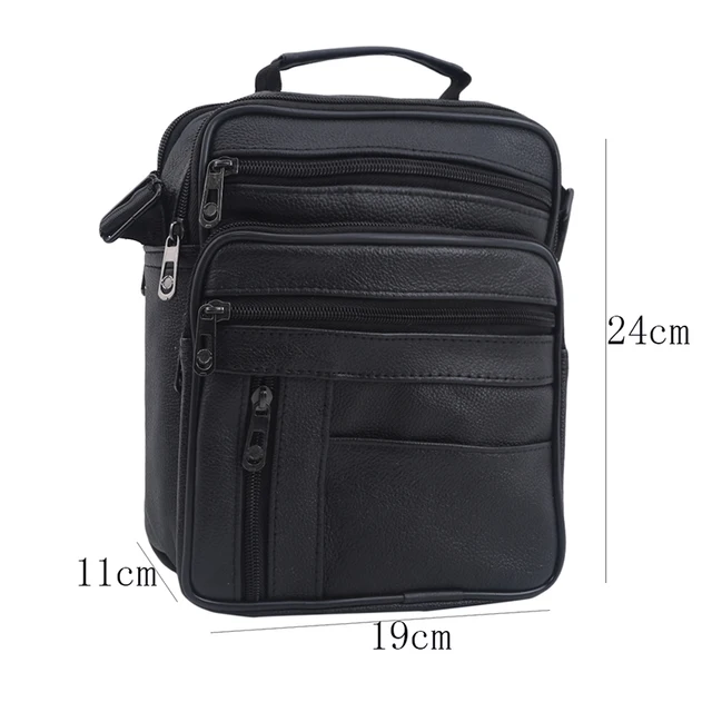Quality Leather Male Casual Design Shoulder Messenger Bag Fashion Cross-body Bag Tote Mochila Satchel 6
