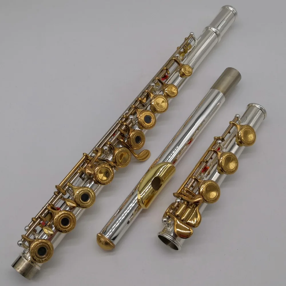 MFC Flute 500 Series Engraving Hand Carved Keys Gold Plated Lip Plate