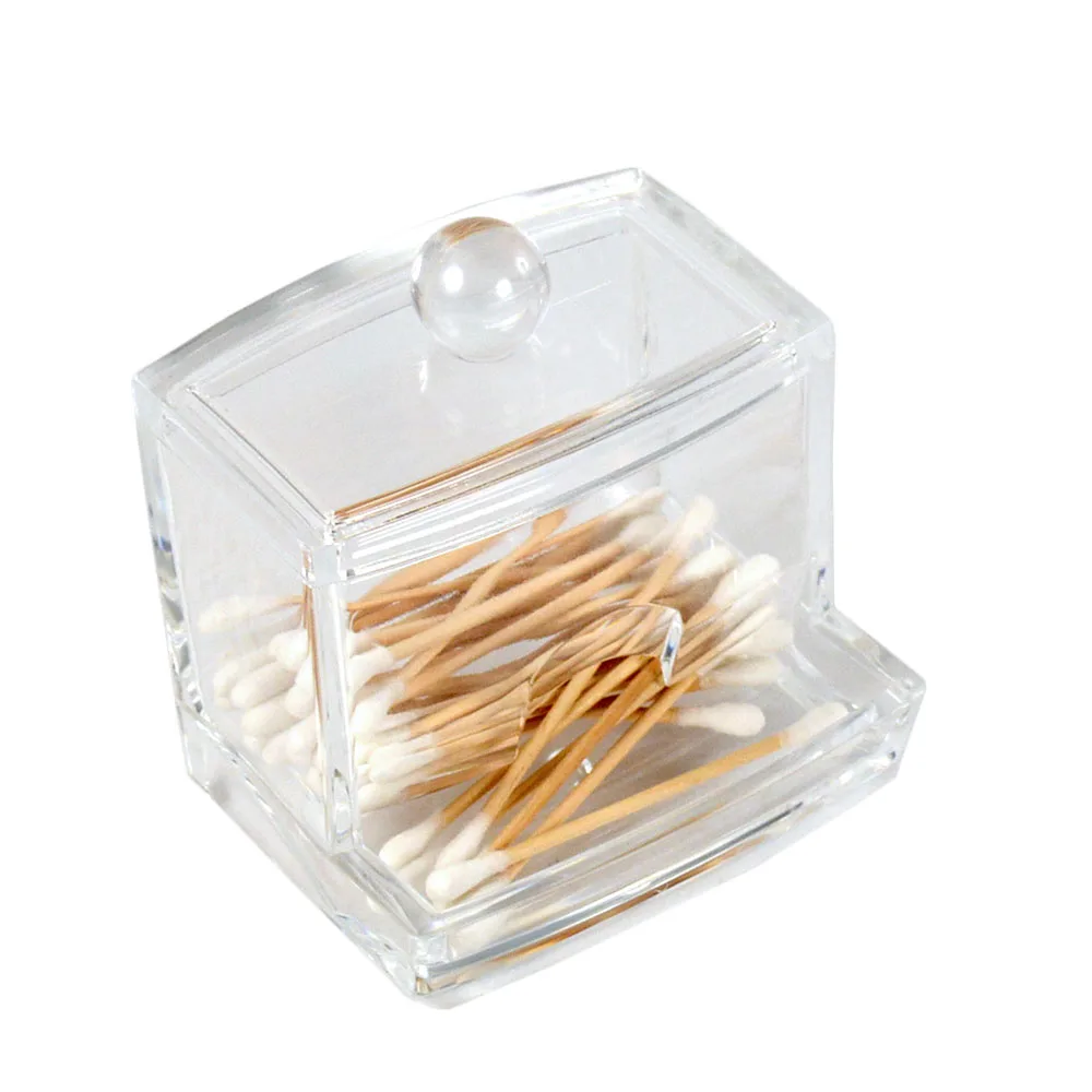 1pcs Household Acrylic Qtip Cotton Swab/bud Holder Dispenser Organizer
