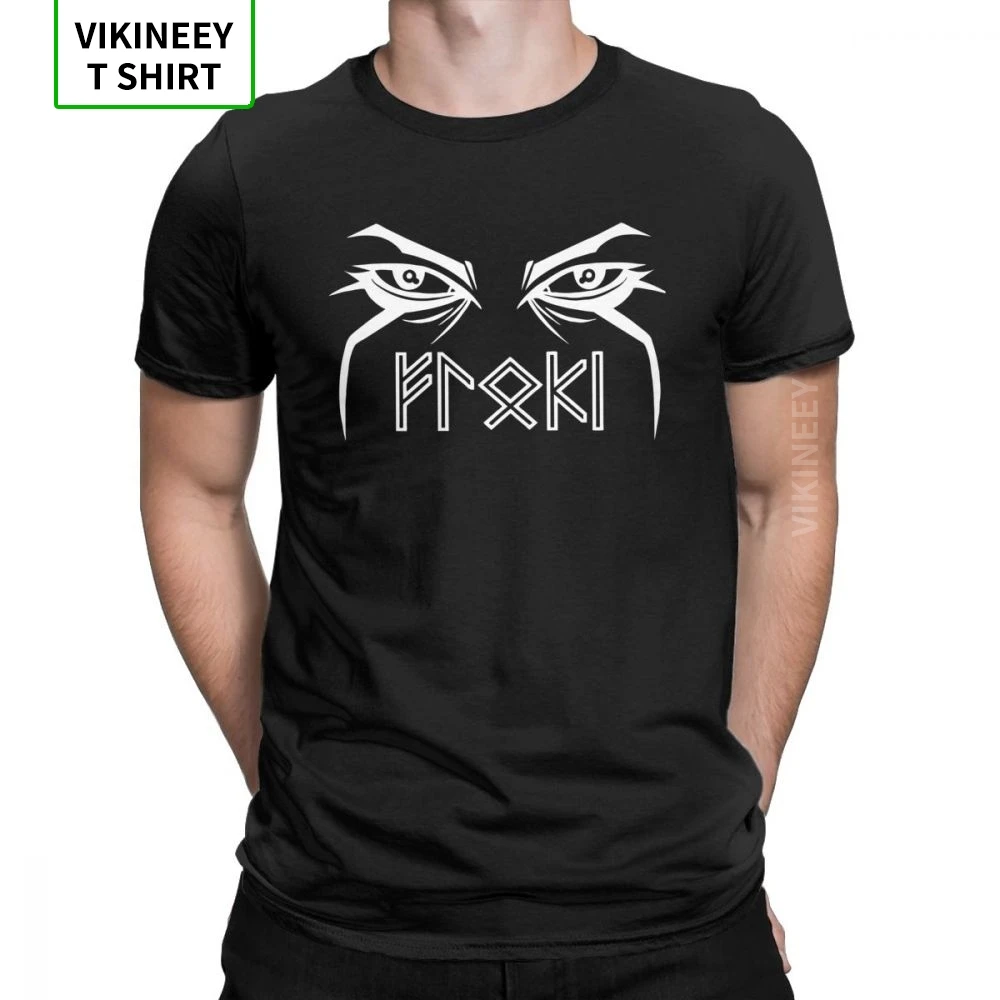 

Men T Shirt FLOKI Vikings Pagan Runes Valhalla Simple Style Short Sleeve Tees Crew Neck Clothing 100% Cotton Normal T-Shirts