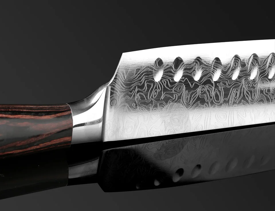 Набор японских ножей XITUO из дамасской стали 3 5 + 7 дюймов 7Cr17mov|santoku chef knives|cooking damascus