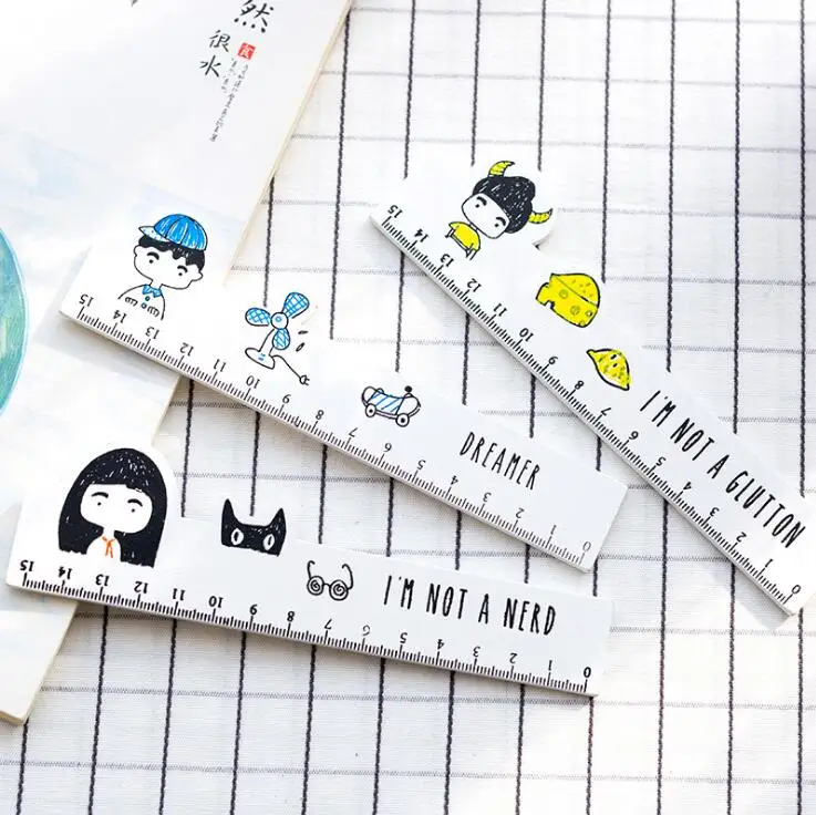 15cm My Best Classmate Regular Wooden Ruler Straight Ruler ...