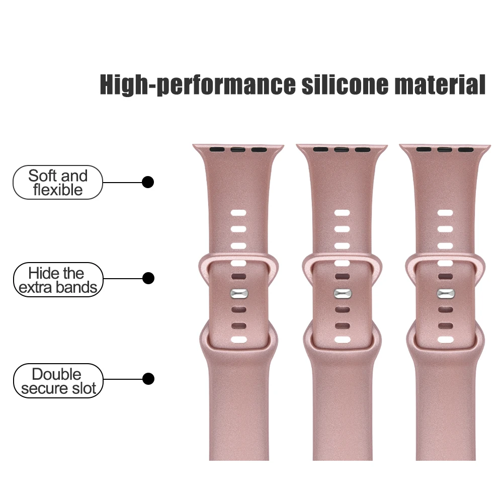 Silicone Sport Strap for Smartwatches - Versatile and Comfortable Watchband Replacement