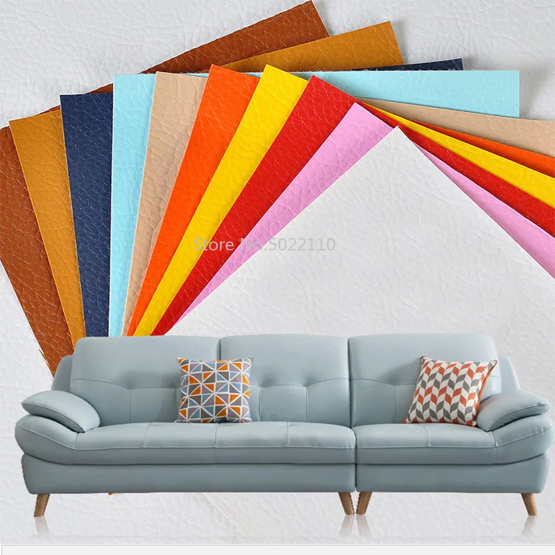 

160x160mm Subsidy for Sofa Repair Self-adhesive leather fabrics Dalitchi Pu skin-back patch Artificial leather 0.7mm