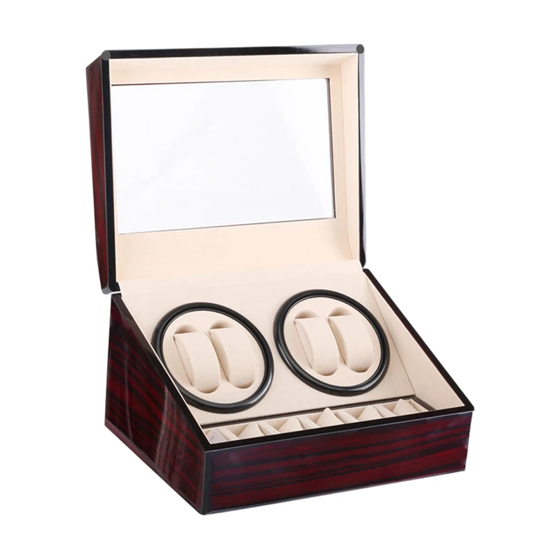 Automatic Mechanical Watch Winders Storage Box Case Holder 4+6 Collection Watch Display Jewelry Winder Box