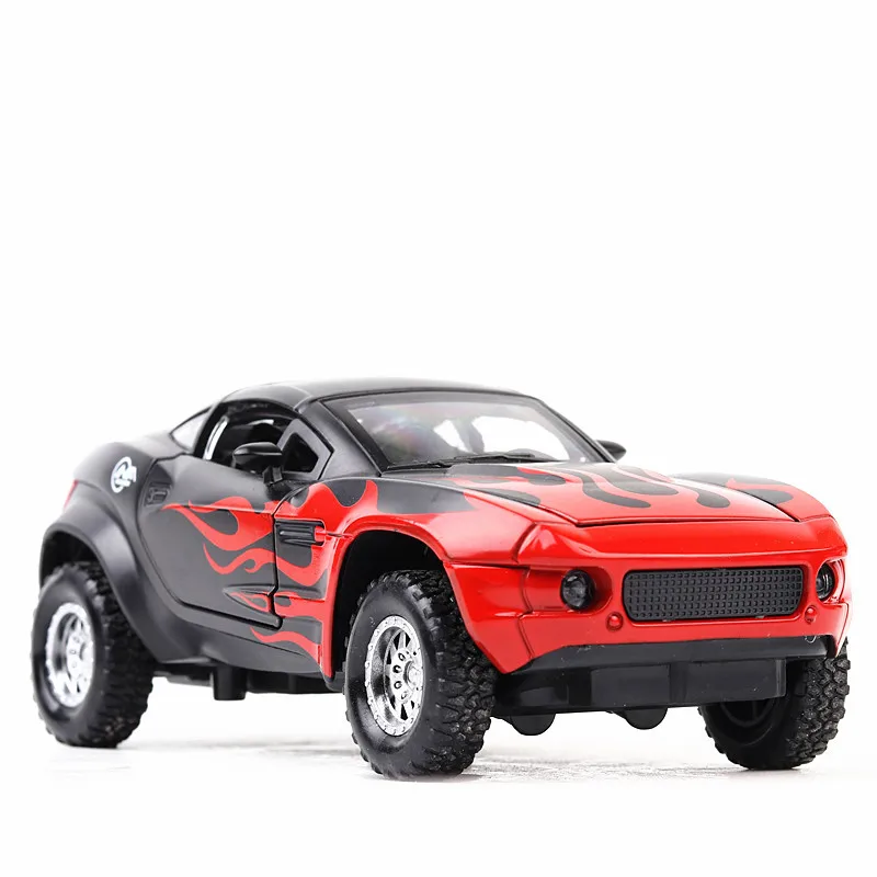 

Rally Fighter Off-road Vehicle Alloy Car 1:32 Mini Die-cast Metal Car with Sound and Light Children Pull Back Power SUV Car Toys