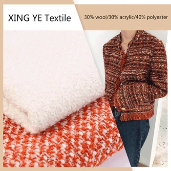 

150 cm width woollen acrylic polyester wool autumn and winter suit jacket overcoat clothing fabric cloth by the meter sewing