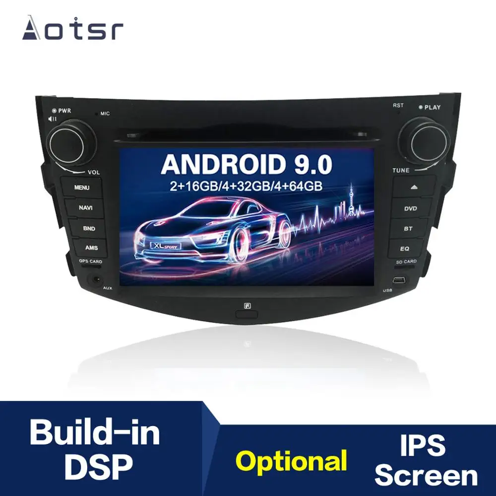 AOTSR 7-дюймовый Android 9 0 IPS GPS-навигатор автомобильный радиоплеер для Toyota RAV4 2006-2012