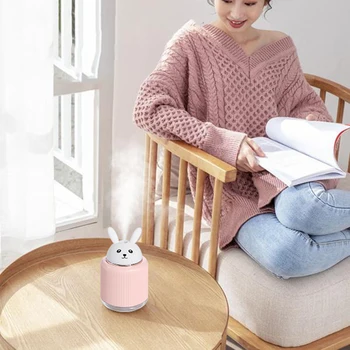 

Bunny Ultrasonic Air Humidifier Aroma Essential Oil Diffuser USB Mist LED Light