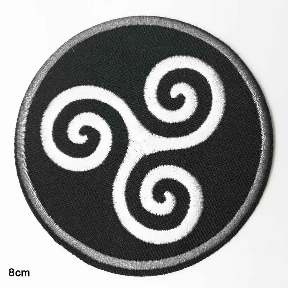 Weiß Runde Kreis Eisen Auf Bestickte Kleidung Patches Für Kleidung Aufkleber Bekleidung Großhandel – Detail 3