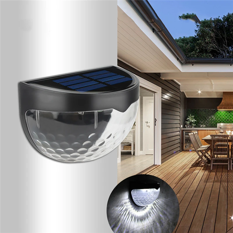 

Solar Light Power Garden Waterproof IP55 LED Solar Light Outdoor Wall Solar Power Fence lamp for courtyard path drop shipping
