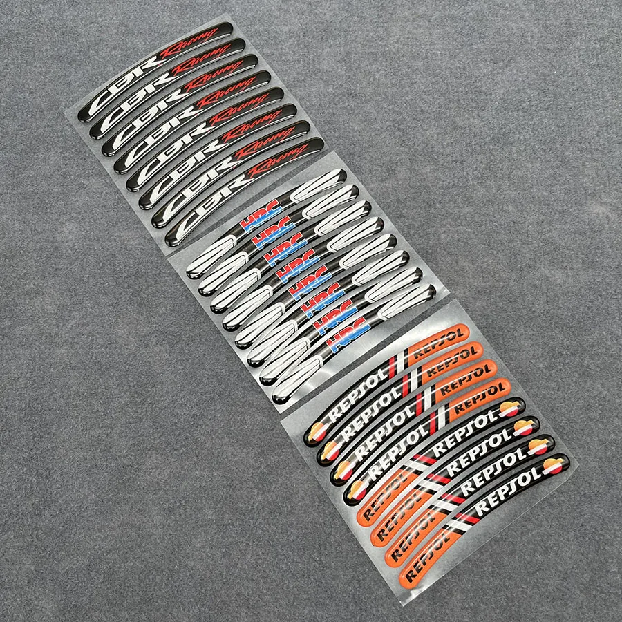 

Motorcycle HRC Reflective Rim Stripe Wheel Decals Tape Stickers For Honda CBR REPSOL