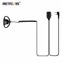 Retevis – casque walkie talkie EEK015 en forme de D, écouteurs Radio bidirectionnelle avec PTT et micro pour Kenwood Baofeng UV5R BF888S