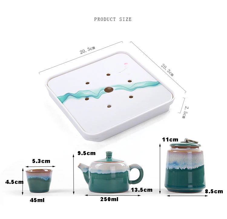Китайский чайный набор портативный дорожный чайный набор кунг-фу керамический чайный горшок чайный набор Gaiwan, чайная чашка чайный горшок и дорожная сумка для чая Caddy кофейник