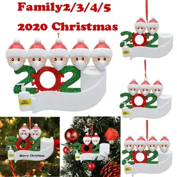 

2020 Quarantine Christmas Birthdays Party Decoration Gift Product Personalized Hanging Ornament, Pandemic -Social Distancing