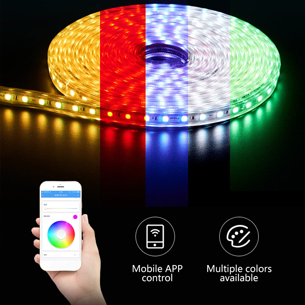 Светодиодный RGB-полоска для телефона Bluetooth приложение ТВ-фон USB 5 В музыкальный