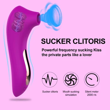 Powerful Clit Sucker Vibrator Sex Toys for Adult Women Tongue Vibrating Clitoris Stimulator Nipple Blowjob Etotic Masturbator 3