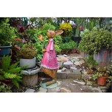 Американский кантри кованого кролика пара сад украшение для сада орнаменты Ретро пол Садоводство украшения M2653