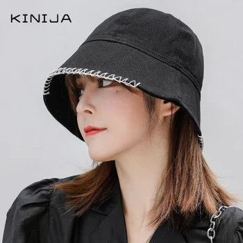 

women summer fashion Korean casual fisherman hat Design Retro sunshade hat basin hat Beach Hat bucket cap girl Solid color hat