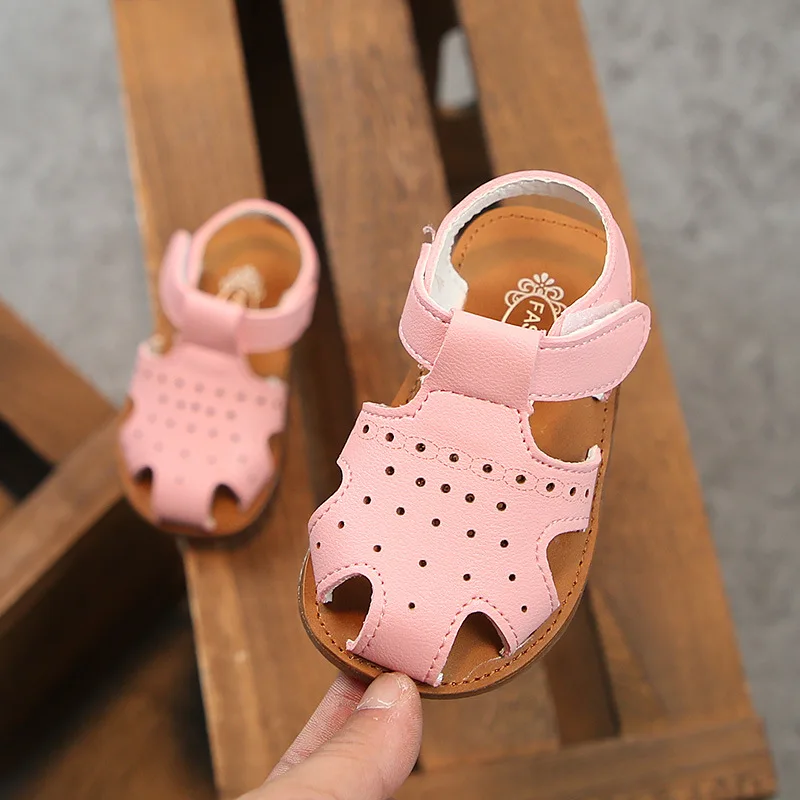 

2018 Summer New Style CHILDREN'S Sandals Soft Bottom Men And Women Children Rubber Sole BABY'S Shoes Closed-toe Anti-slip 0-1-Ye