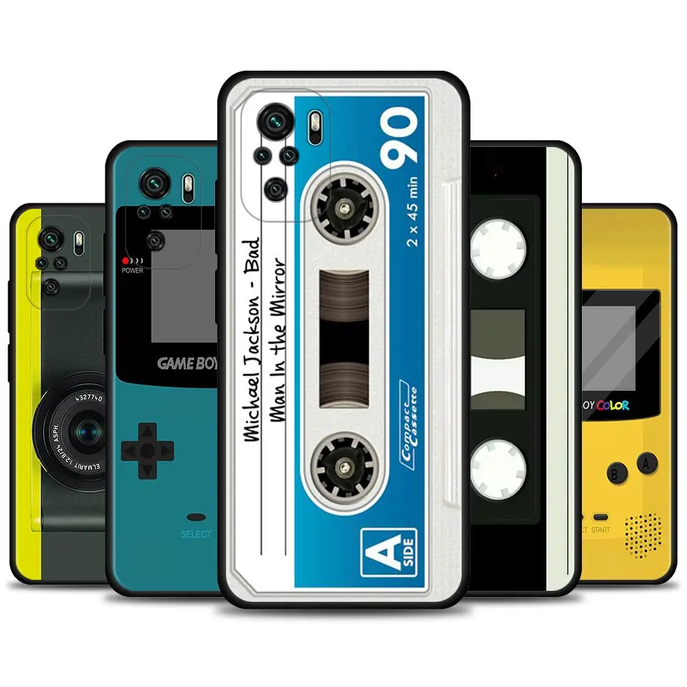 Vintage Tape Camera Gameboy for Xiaomi Redmi Note 10 Pro 5G 8 8T 9 9T 9S Soft Case 7 7A 8A 9A 9C TPU Phone Cover | Мобильные