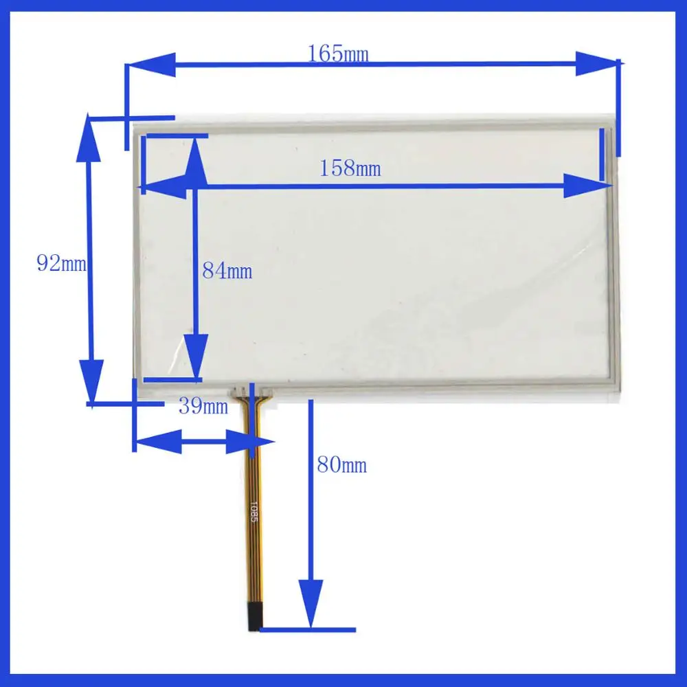 

ZhiYuSun 165*92mm 7.1inch 4 lins Touch Screen 165mm*92mm for Industrial control Touch sensor glass this is compatible