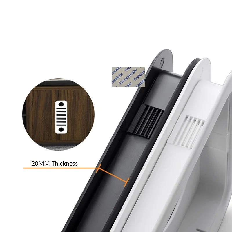 4Pcs/Lot White Black Rectangle ABS Plastic Air Vent Heat Ventlation With Cable Grommet Office Desk CPU Cabinet