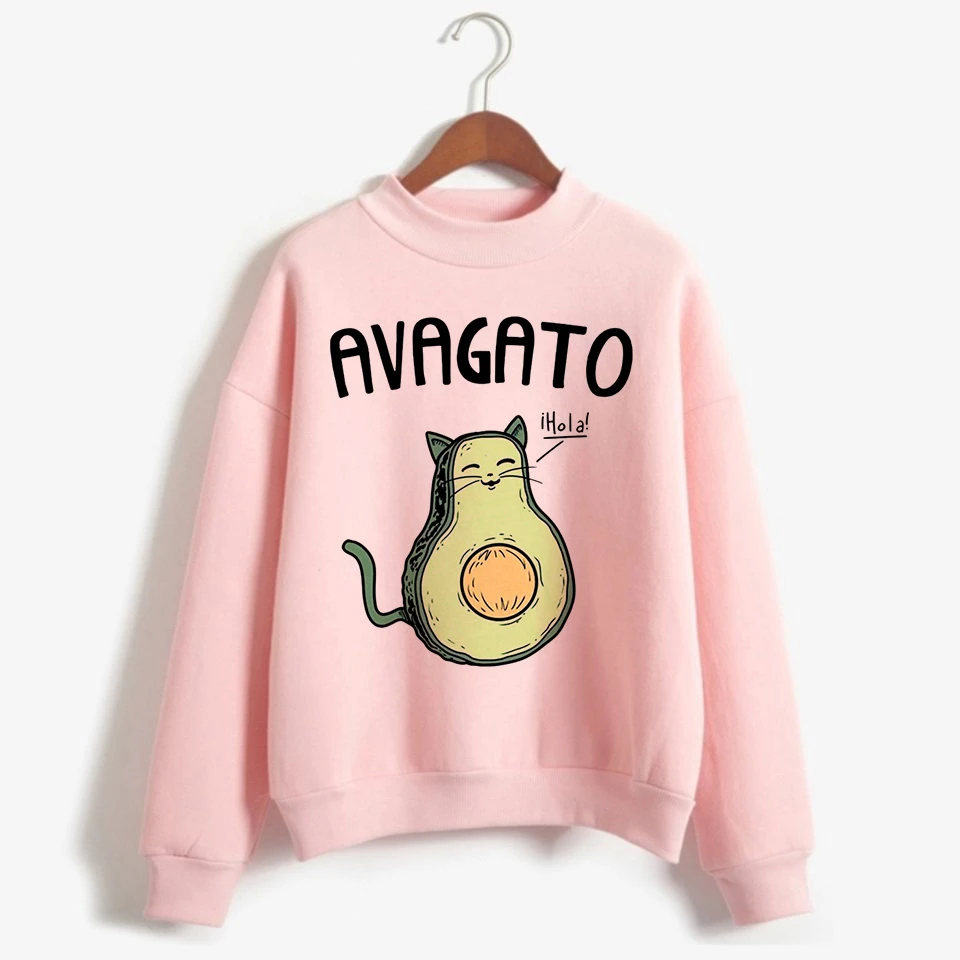 Новинка Kawaii авокадо маленький свежий Harajuku Толстовка для женщин Осень зима Ullzang 90s
