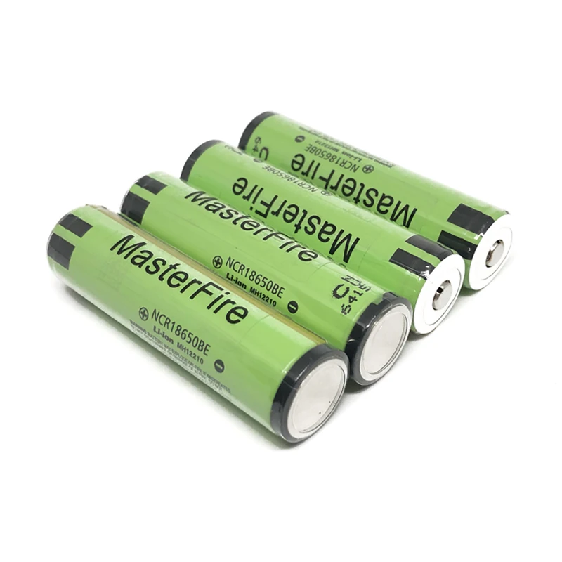

4pcs/lot MasterFire Original 18650 NCR18650BE 3200mah 3.7V Lithium Rechargeable Protected Battery with PCB For panasonic