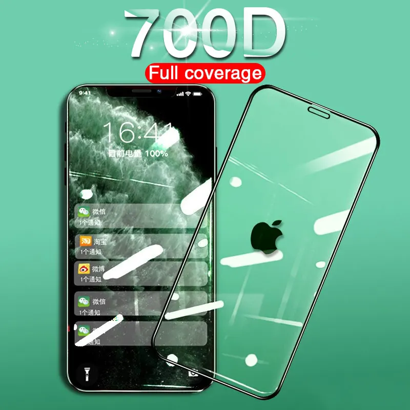 700D Full Cover Tempered Glass For iPhone 11 Pro Max Screen Protector
On 6 7 8 Plus soft edge For iPhone X XS XR Protective Film